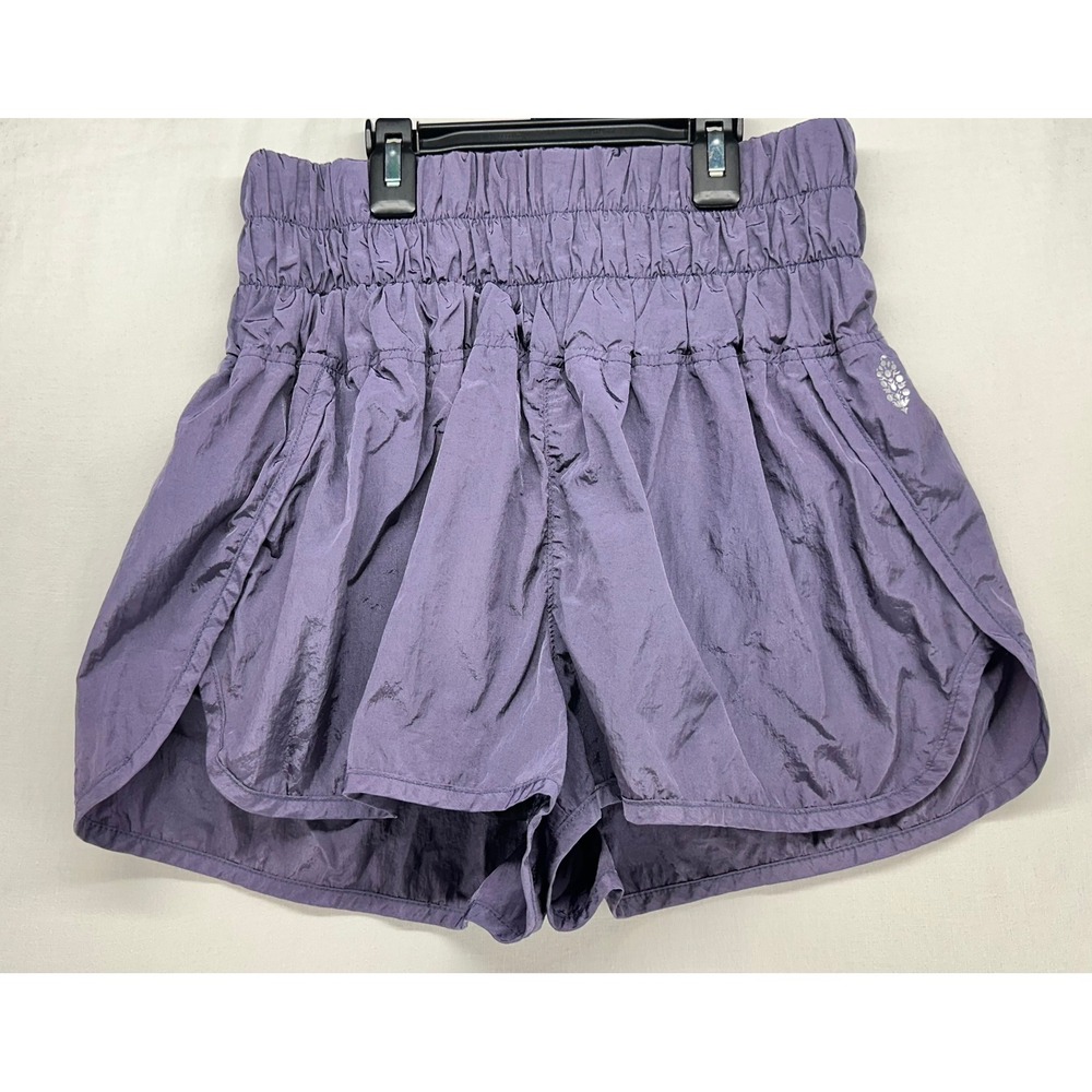 FP Movement The Way Home Shorts Purple High Rise Smocked Waist Medium